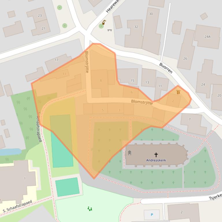 Kaart van postcodegebied 8857BN.
