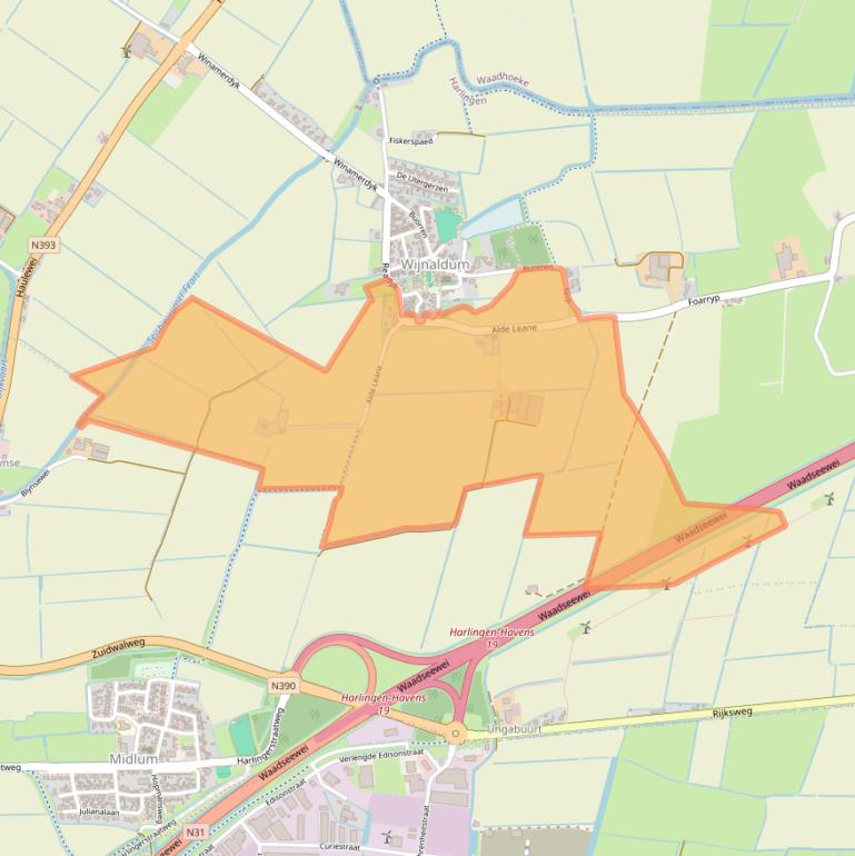 Kaart van postcodegebied 8857BP.