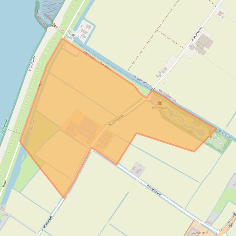 Kaart van postcodegebied 8857RB.