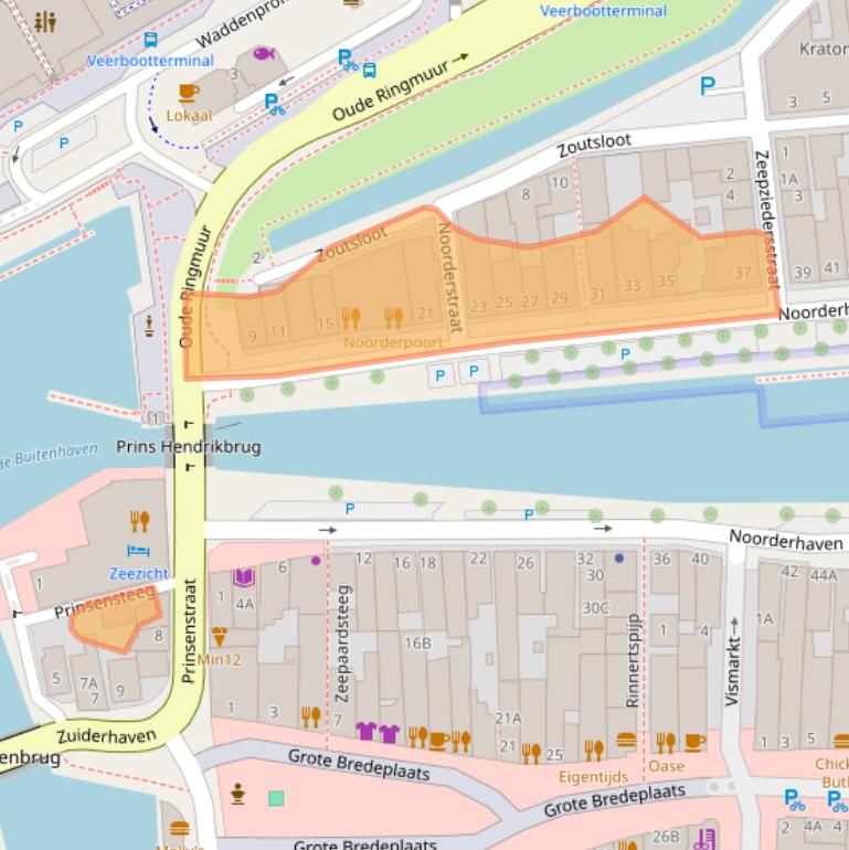 Kaart van postcodegebied 8861AJ.