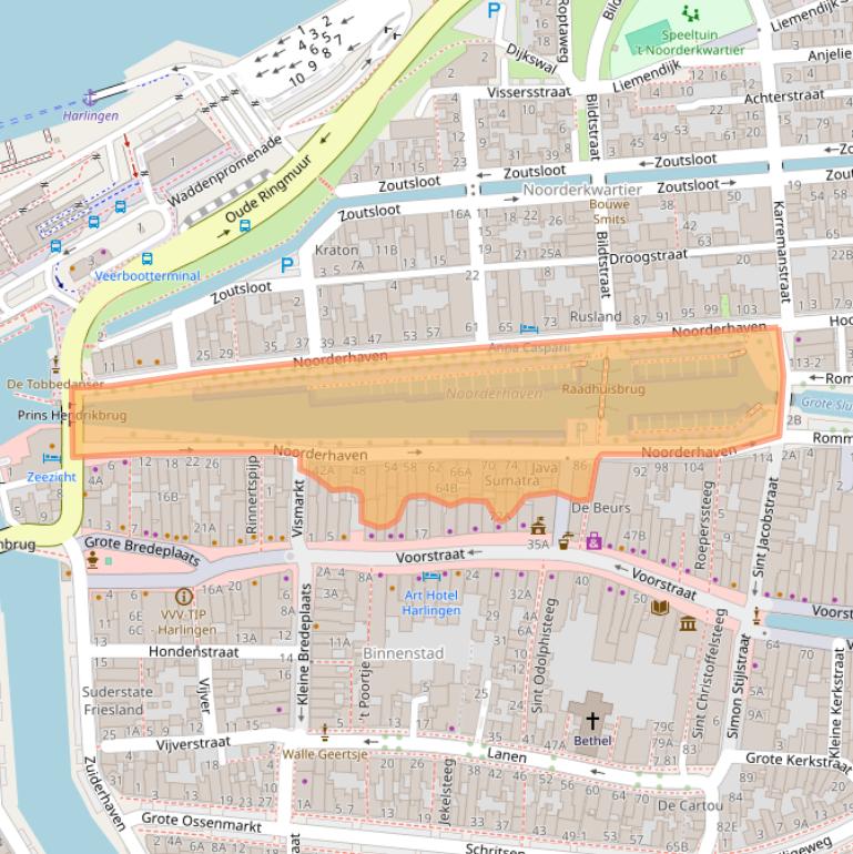 Kaart van postcodegebied 8861AP.