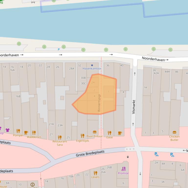 Kaart van postcodegebied 8861AT.