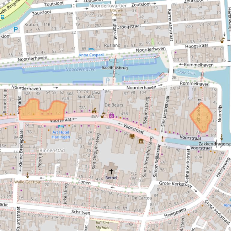 Kaart van postcodegebied 8861BC.