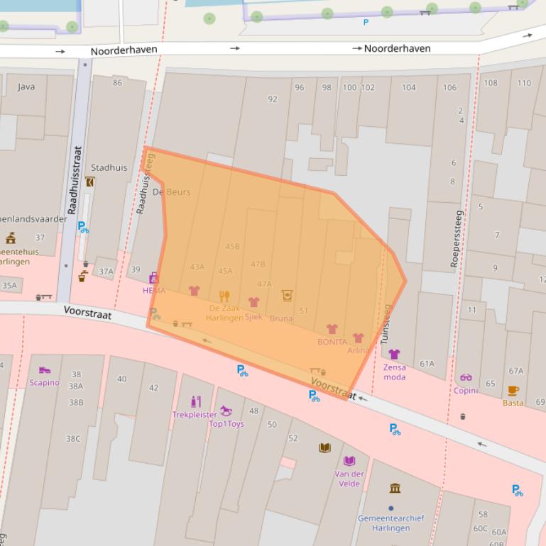 Kaart van postcodegebied 8861BE.