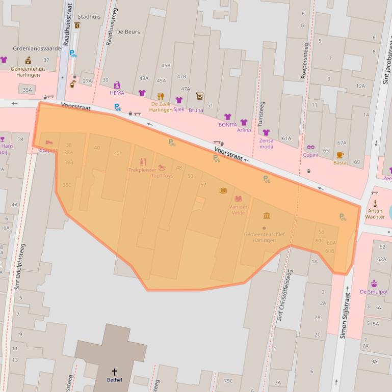 Kaart van postcodegebied 8861BM.