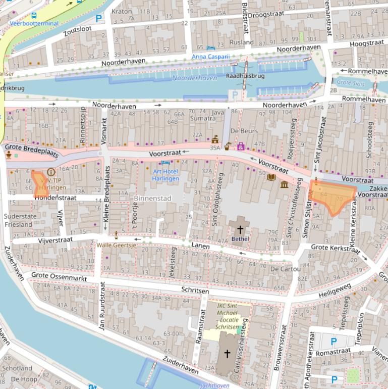 Kaart van postcodegebied 8861BN.