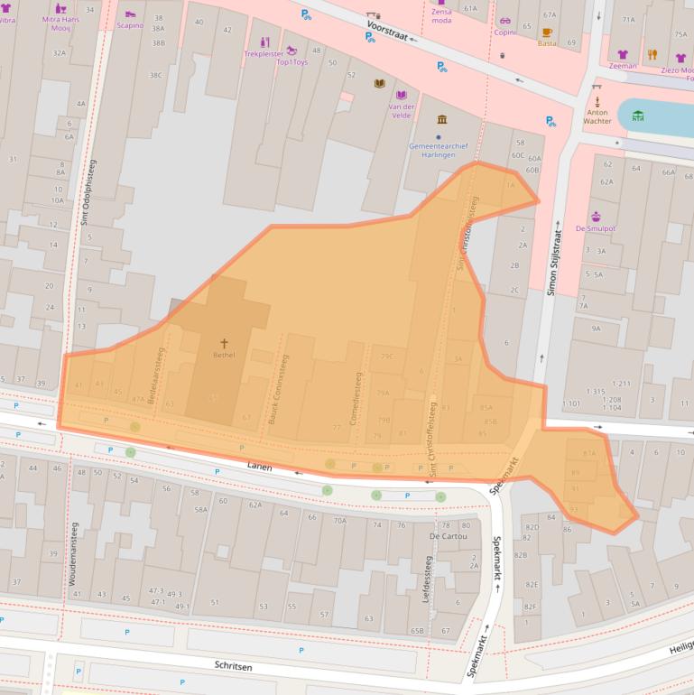 Kaart van postcodegebied 8861CC.