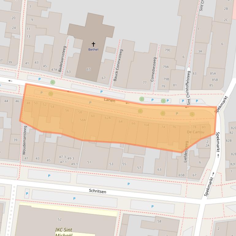 Kaart van postcodegebied 8861CE.