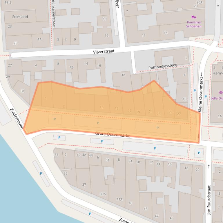 Kaart van postcodegebied 8861CN.