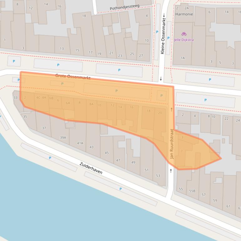 Kaart van postcodegebied 8861CP.