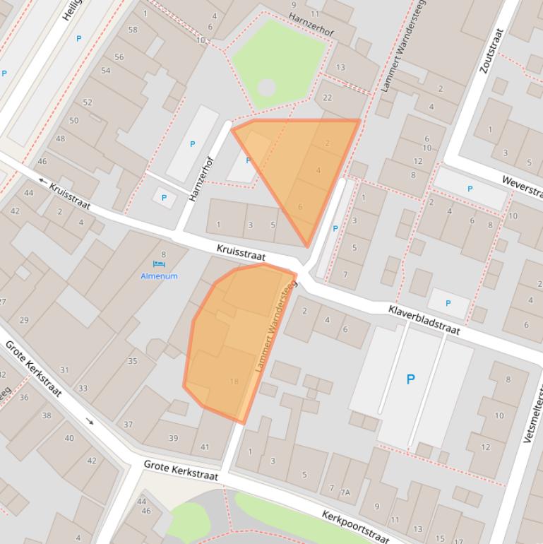 Kaart van postcodegebied 8861DP.