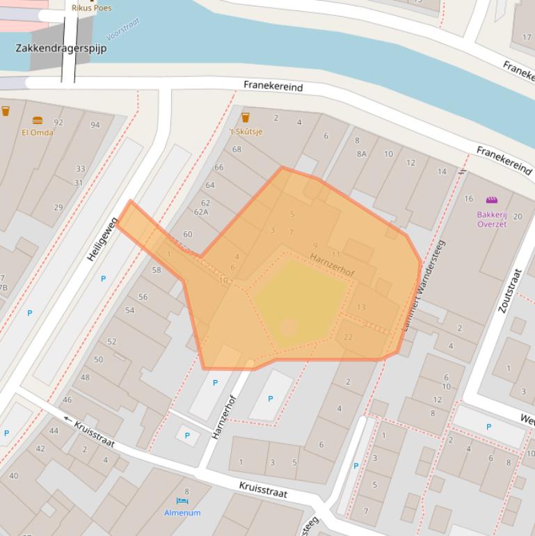 Kaart van postcodegebied 8861DR.