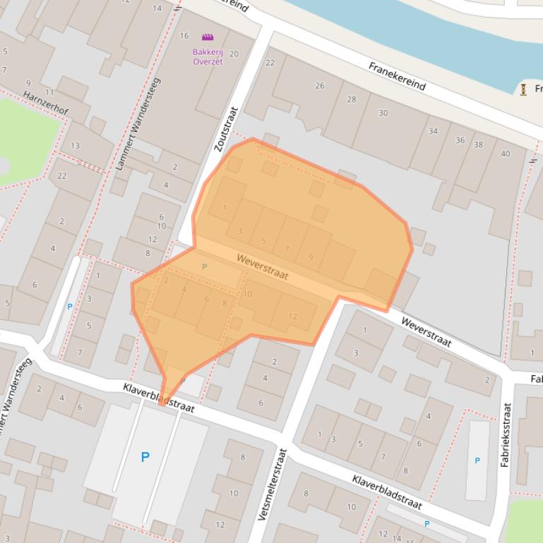 Kaart van postcodegebied 8861DX.