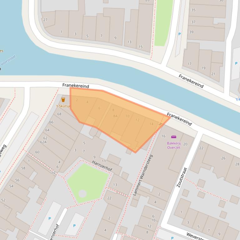 Kaart van postcodegebied 8861EC.