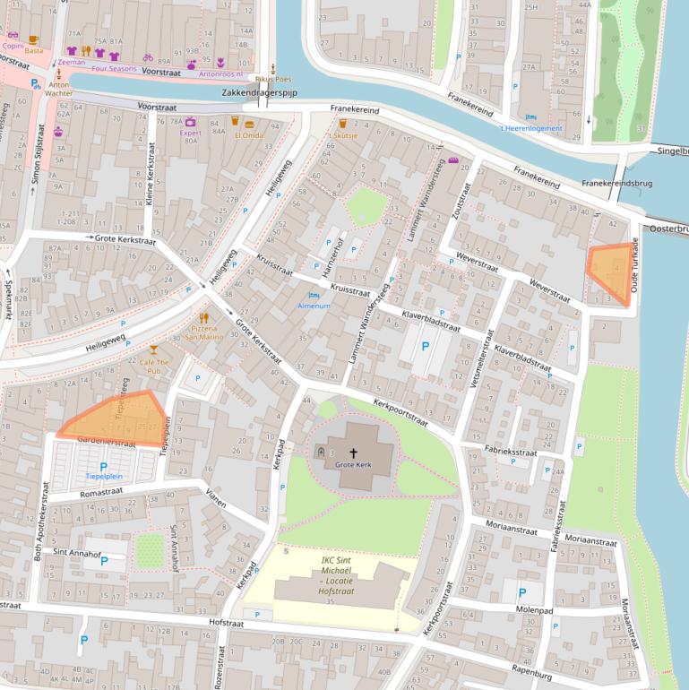 Kaart van postcodegebied 8861EE.