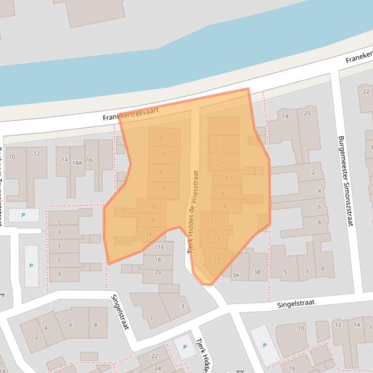 Kaart van postcodegebied 8861GT.