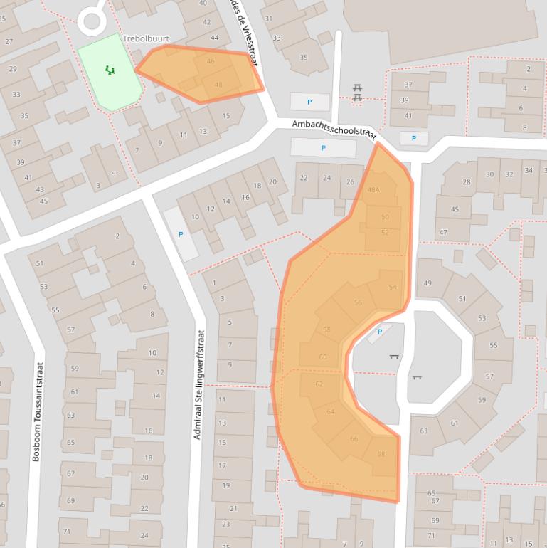 Kaart van postcodegebied 8861GZ.