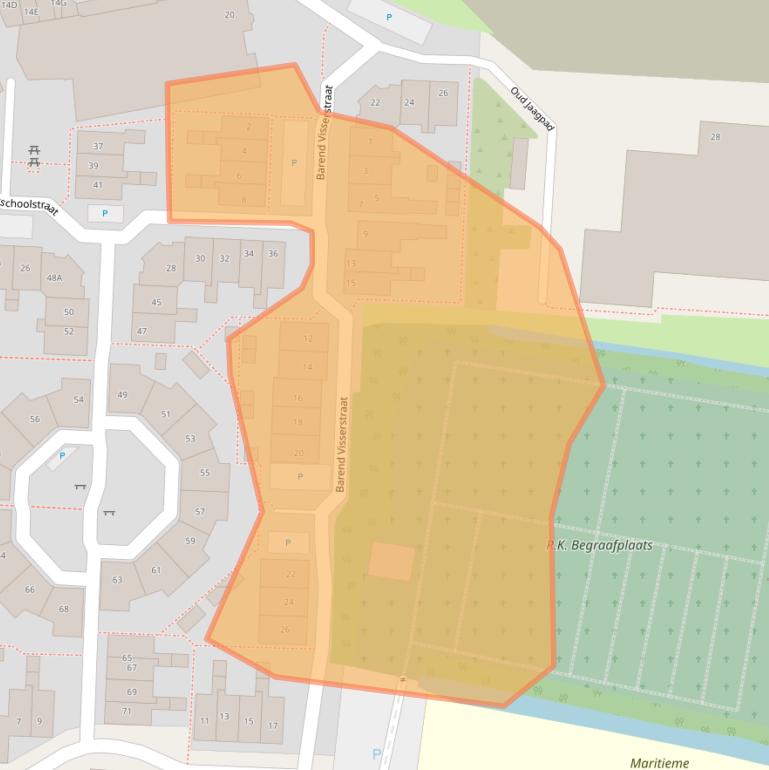Kaart van postcodegebied 8861HB.