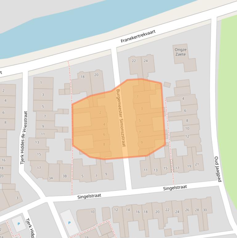 Kaart van postcodegebied 8861HG.