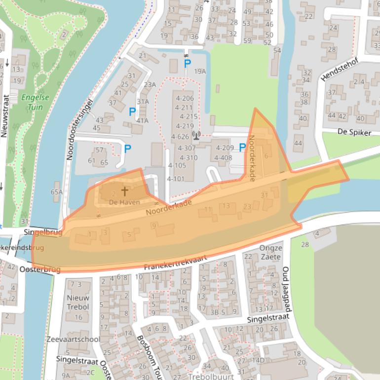Kaart van postcodegebied 8861HJ.