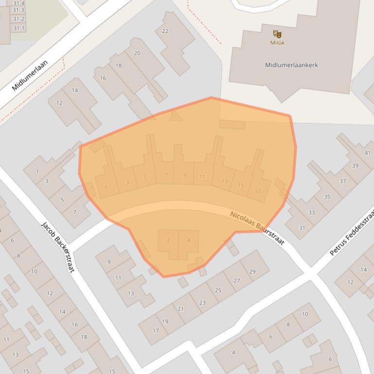 Kaart van postcodegebied 8861HX.