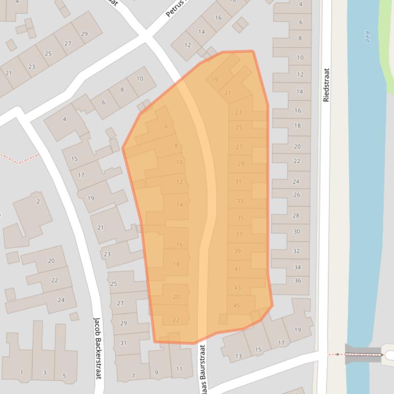 Kaart van postcodegebied 8861HZ.