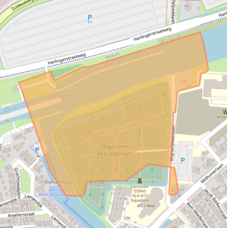 Kaart van postcodegebied 8861JD.