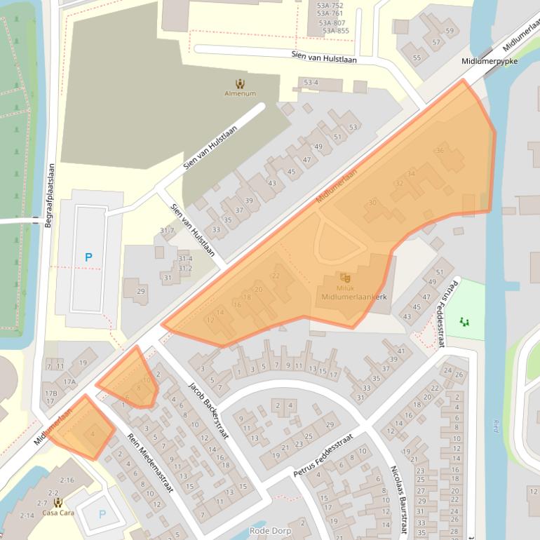 Kaart van postcodegebied 8861JL.