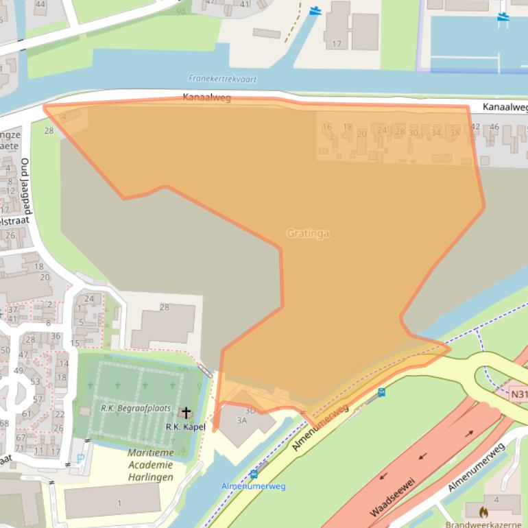 Kaart van postcodegebied 8861KE.