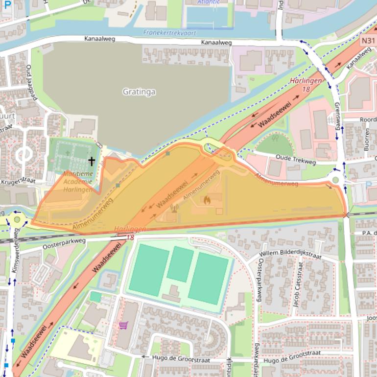 Kaart van postcodegebied 8861KM.
