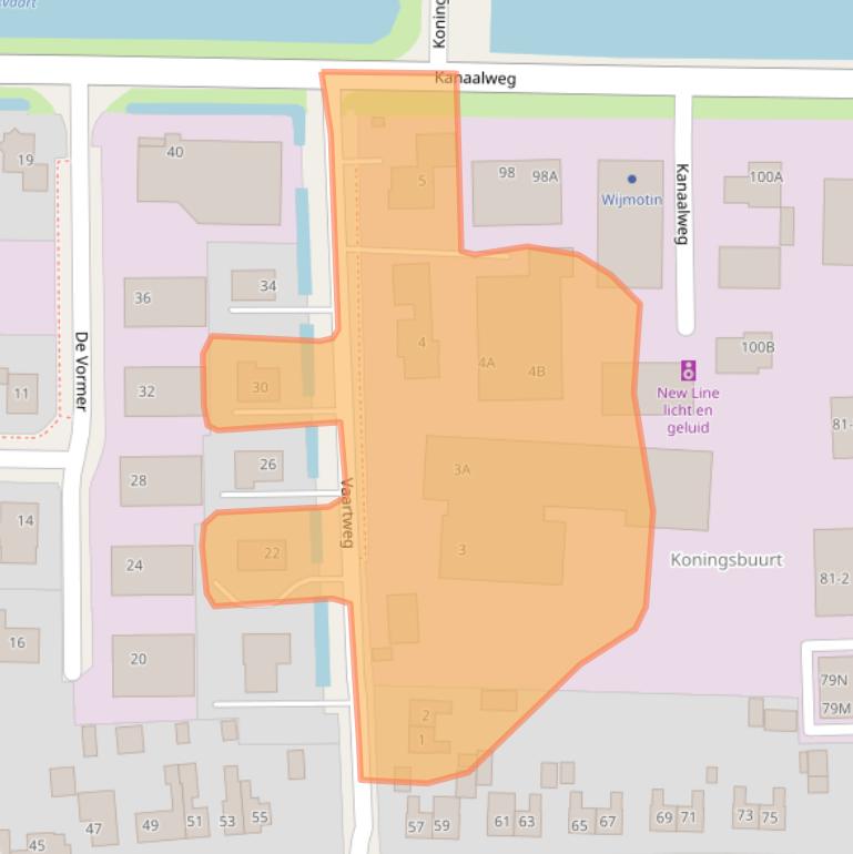 Kaart van postcodegebied 8861KV.