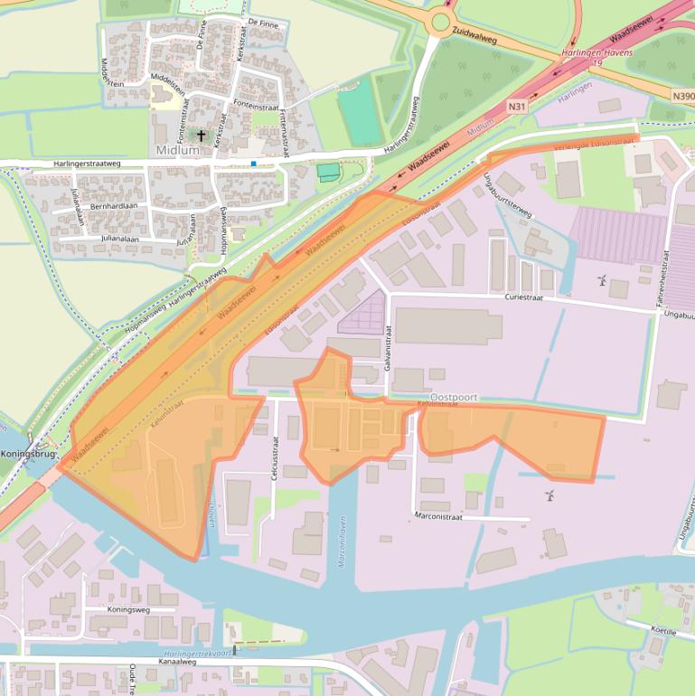 Kaart van postcodegebied 8861ND.