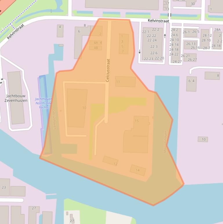 Kaart van postcodegebied 8861NE.