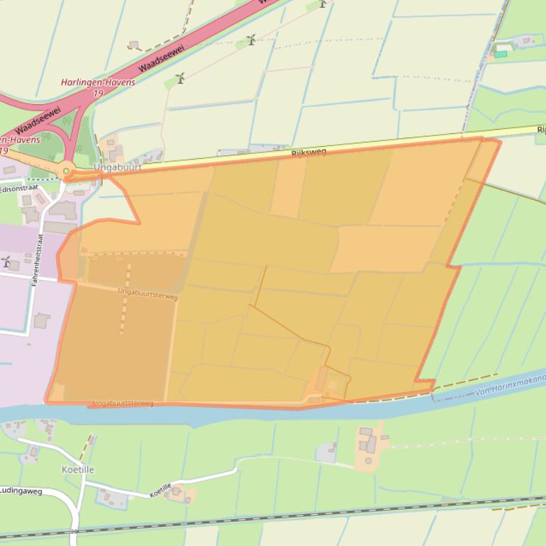 Kaart van postcodegebied 8861NK.