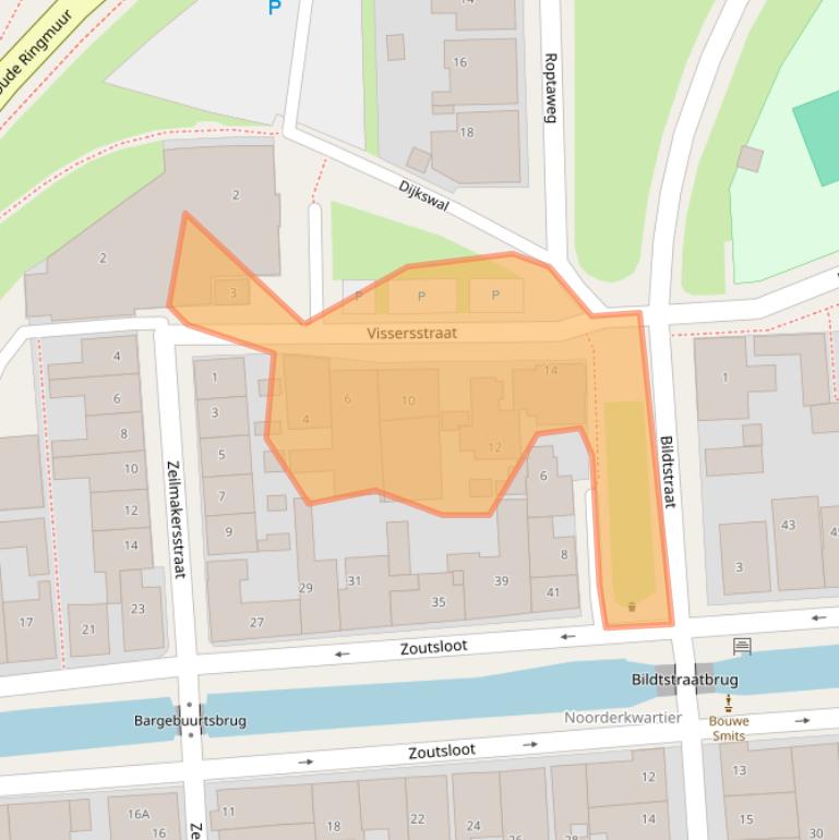 Kaart van postcodegebied 8861SC.