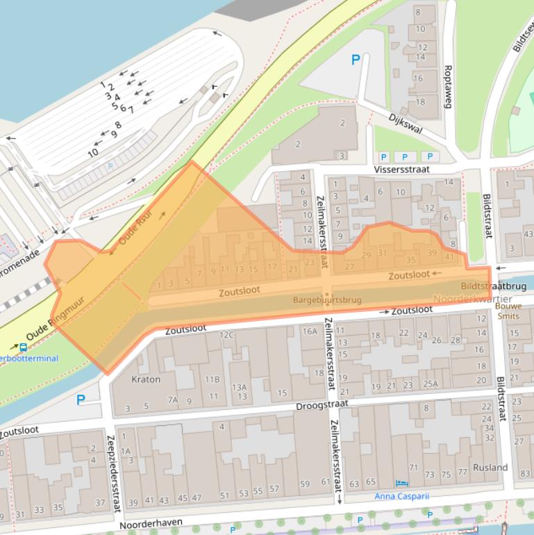 Kaart van postcodegebied 8861ST.