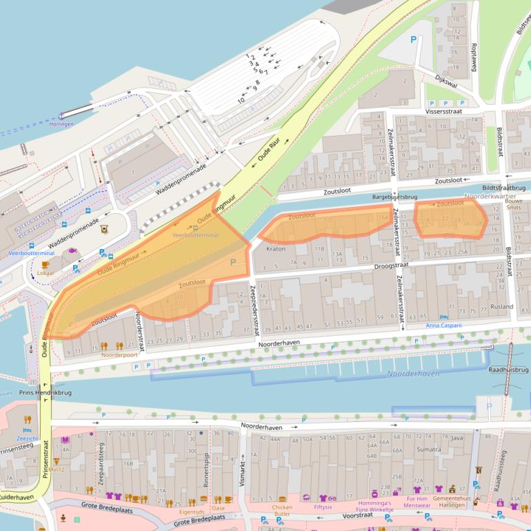 Kaart van postcodegebied 8861SX.