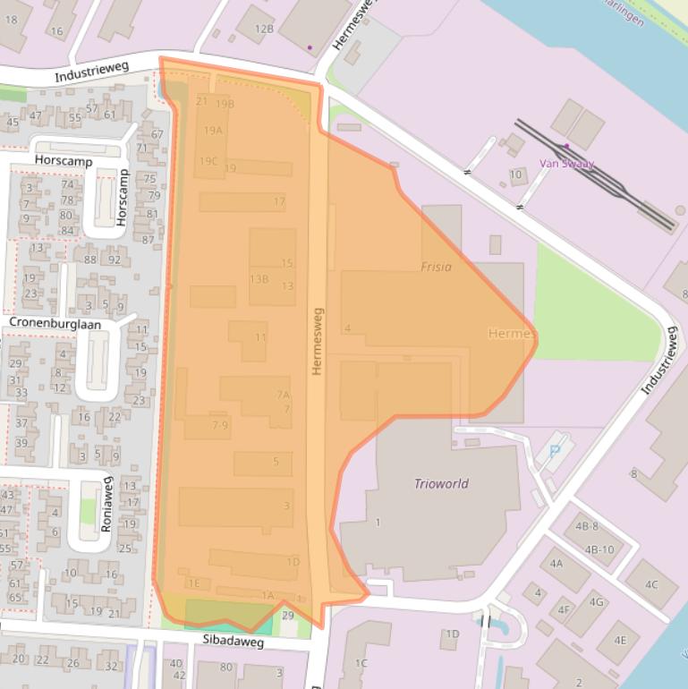 Kaart van postcodegebied 8861VN.