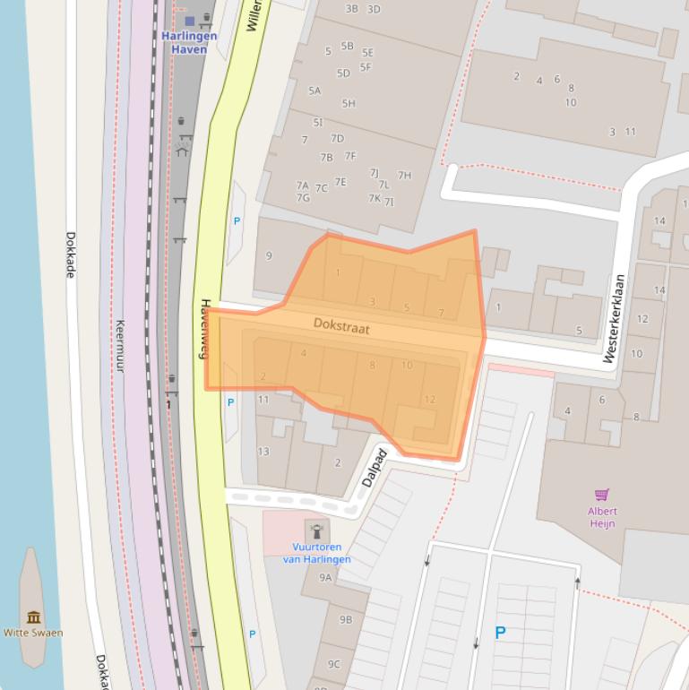 Kaart van postcodegebied 8861XE.