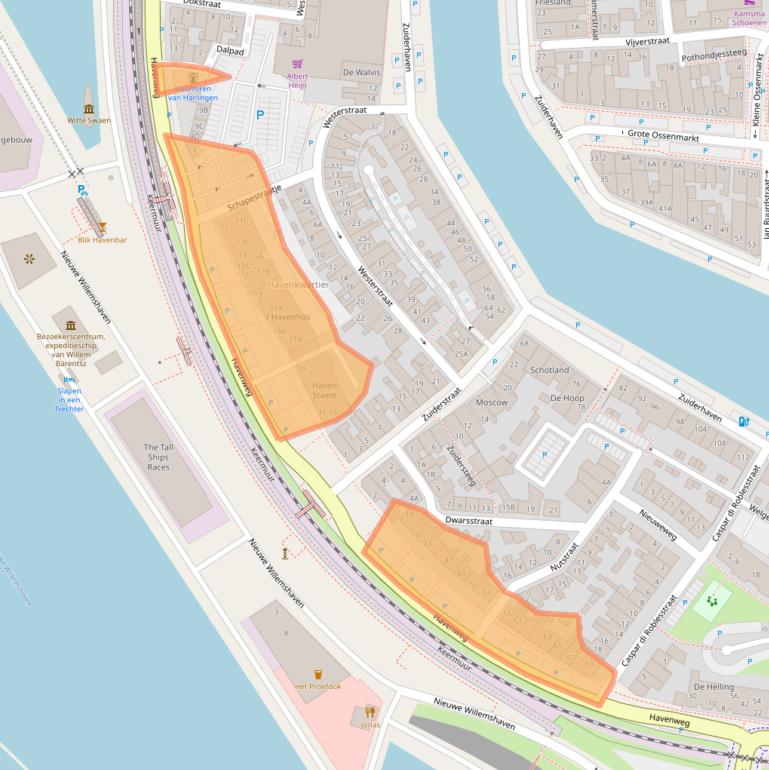 Kaart van postcodegebied 8861XH.