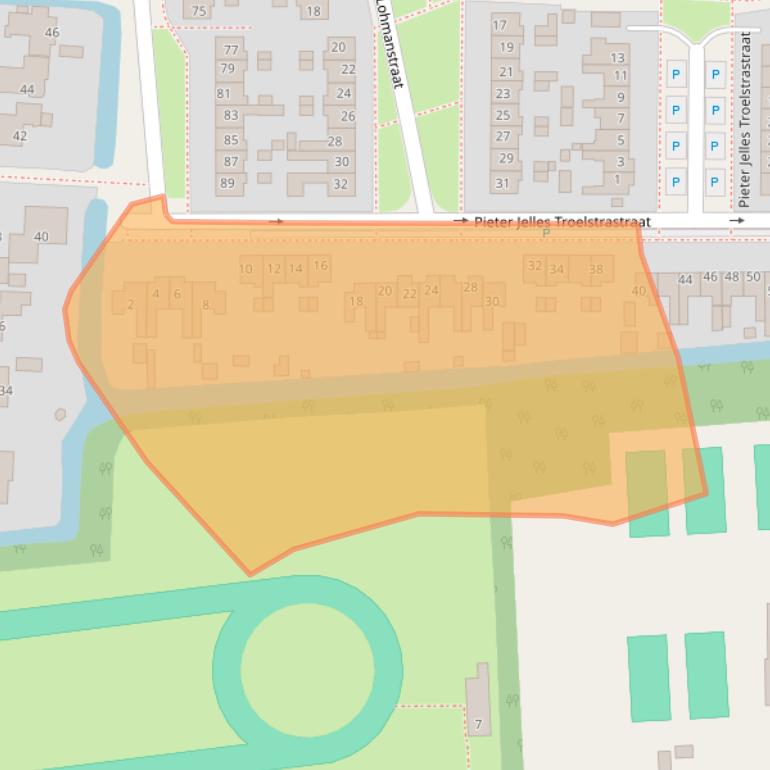 Kaart van postcodegebied 8862AR.