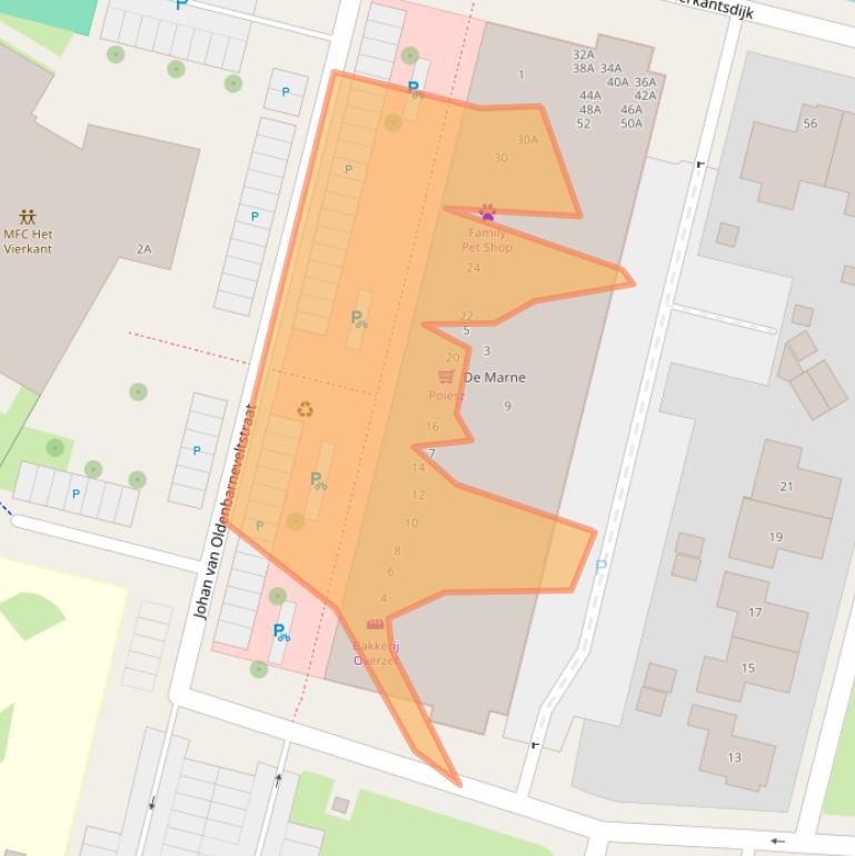 Kaart van postcodegebied 8862BG.