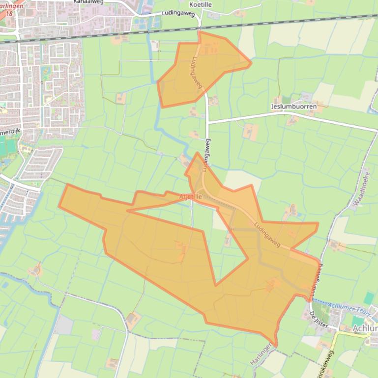 Kaart van postcodegebied 8862BM.