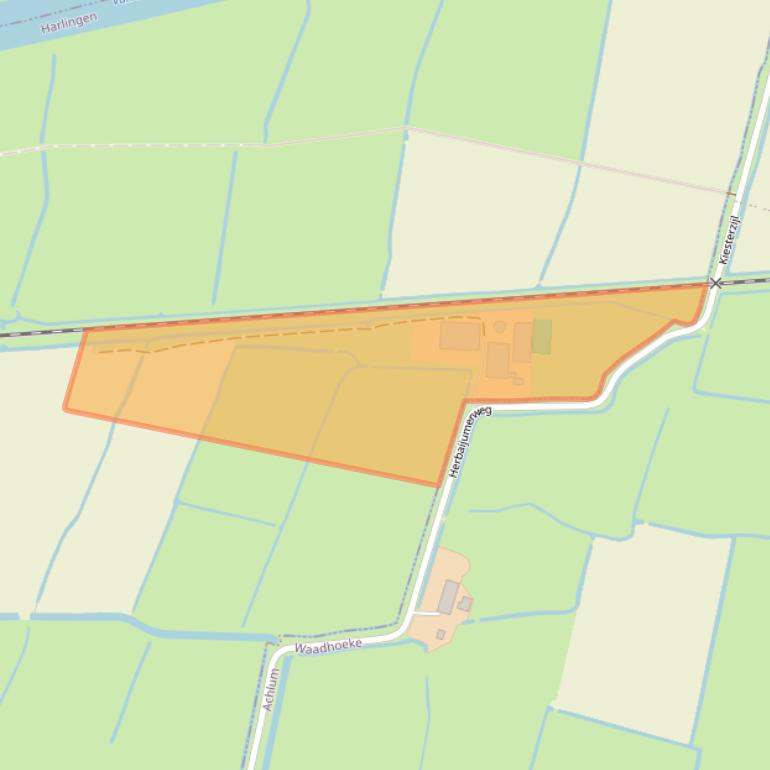 Kaart van postcodegebied 8862CE.