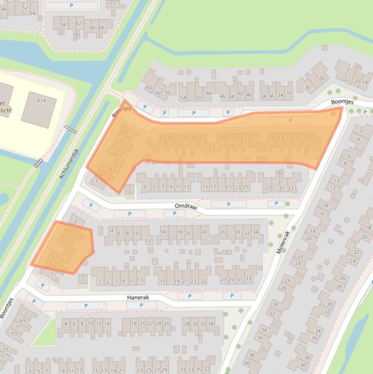 Kaart van postcodegebied 8862DA.