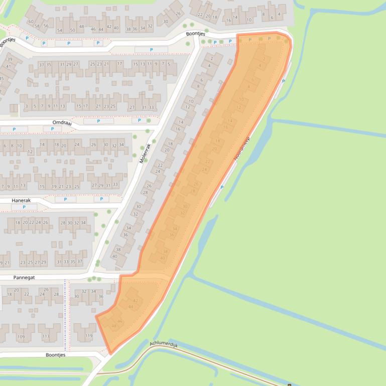 Kaart van postcodegebied 8862DH.