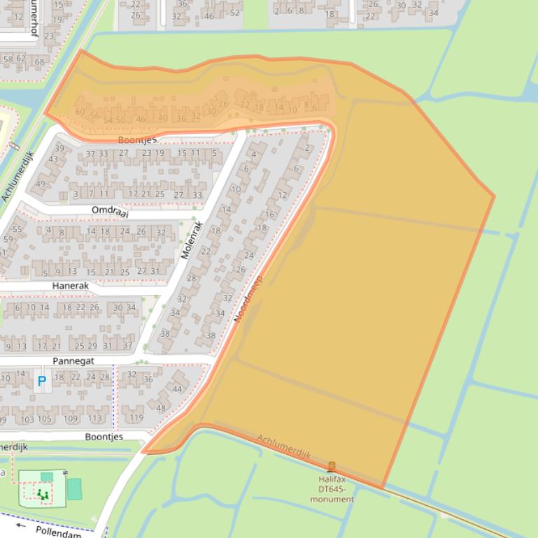 Kaart van postcodegebied 8862DJ.