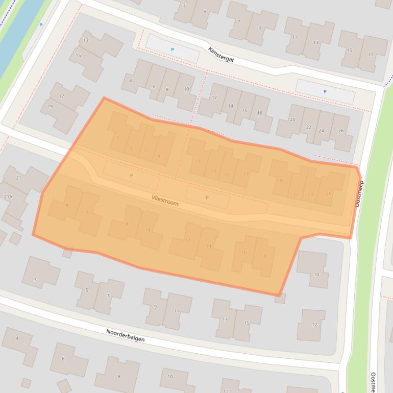 Kaart van postcodegebied 8862DV.