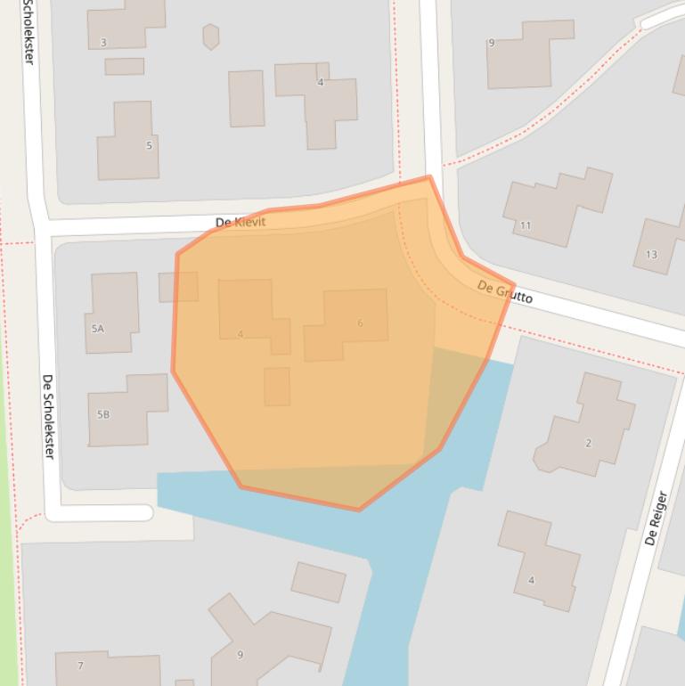 Kaart van postcodegebied 8862LE.