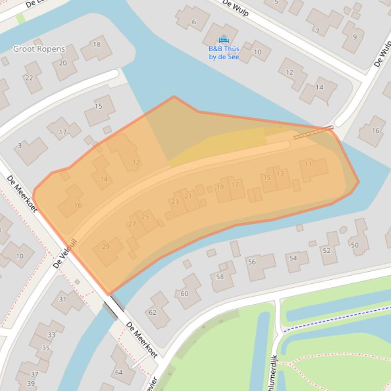 Kaart van postcodegebied 8862LP.